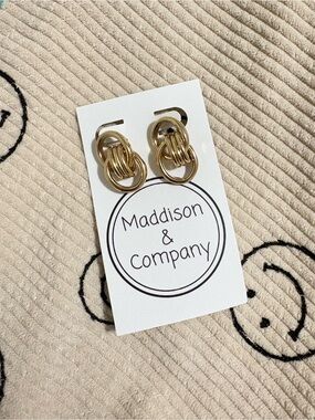 Gold Linked Hoop Earrings